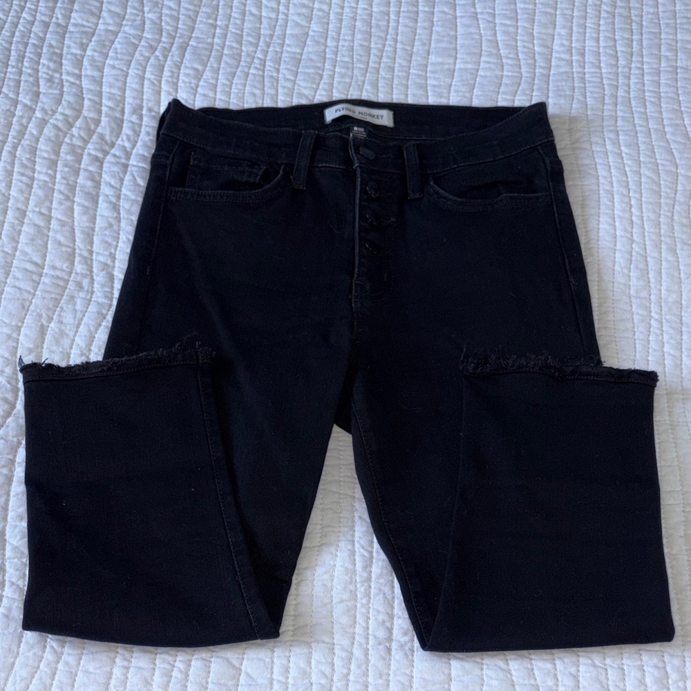 Flying Monkey Black Button-Fly Denim - image 2